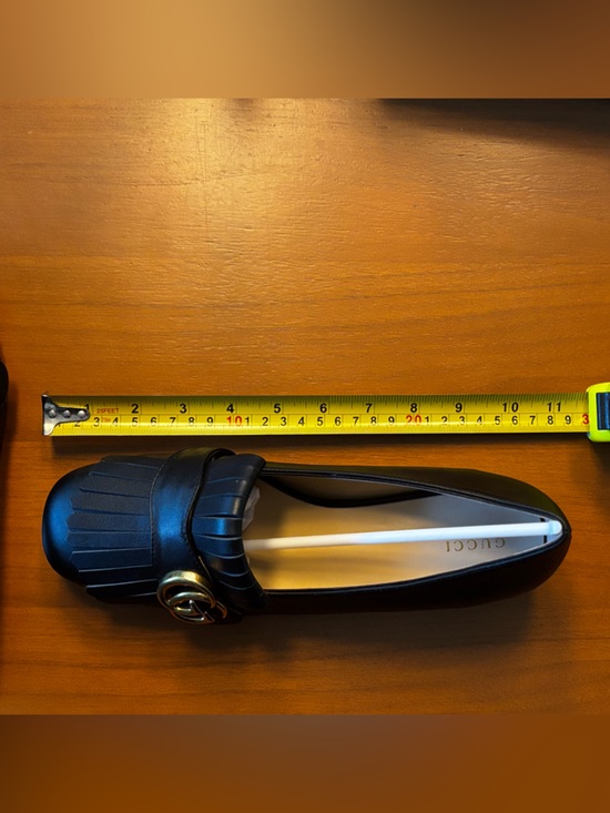 Gucci Black Marmont Leather Fringe Loafers - Picture 5 of 6